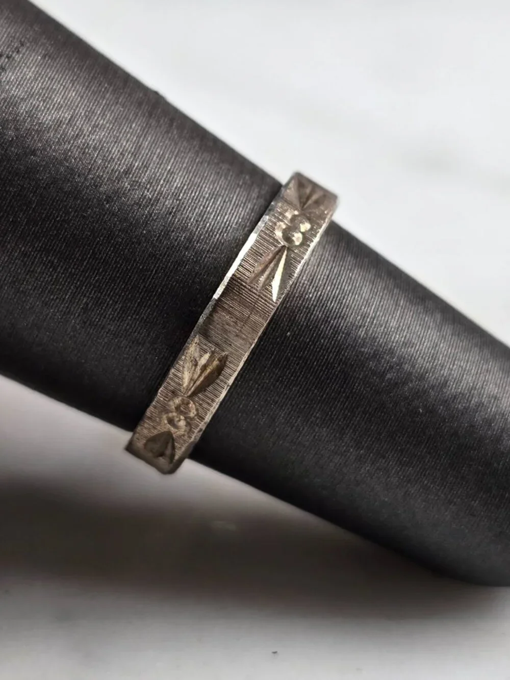 Womens Girls Vintage Estate Sterling Silver Modernist Ring 1.6g E4150